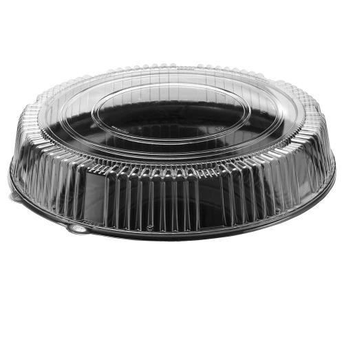 RND CATER TRAY COMBO PETE/PS 18" BLACK/CLEAR