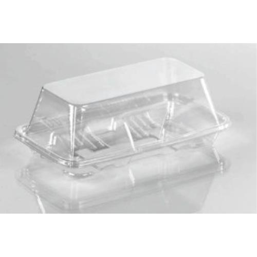 MINI SUB SANDWCH CONTR W/LID PETE SMALL 7" CLEAR