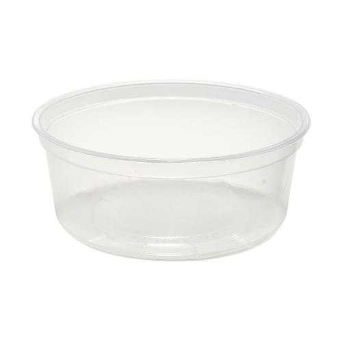 DELI CNTR ROUND POLYPROP 8OZ TRANSLUCENT