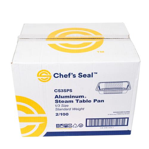 STEAM PAN 1/3 SIZE ALUM STANDARD WEIGHT SILVER