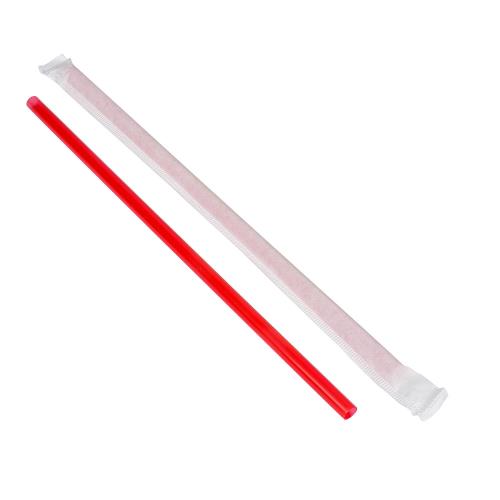 JUMBO STRAW RED____ 7.75IN BOXED PAPER WRAPPED____