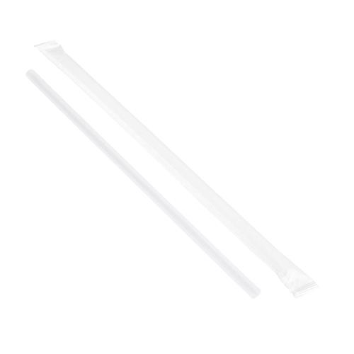 JUMBO STRAW CLEAR___ 7.75IN BOXED PAPER WRAPPED____